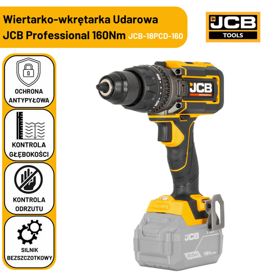 Професійний ударний дриль JCB 18V 160nm