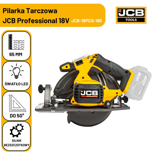 Професійна циркулярна пилка JCB 18V 185 мм