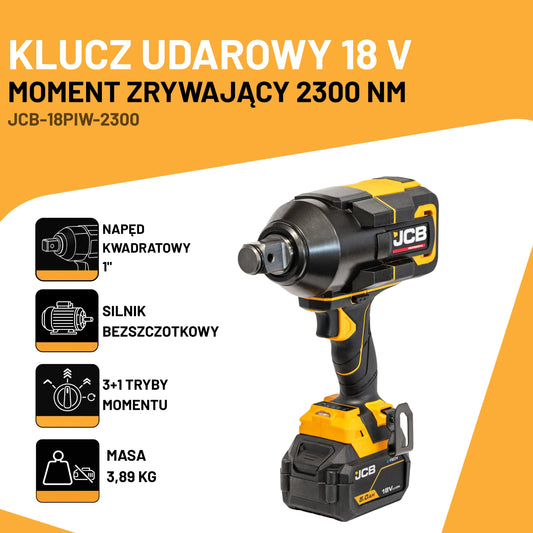 JCB Professional 18V Ударний Гайковерт 1" 2300 Н·м Безщітковий