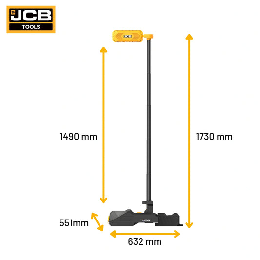 JCB Oświetlenie Robocze Duo Fold Konnect 18V – Składana Lampa 6000 Lm