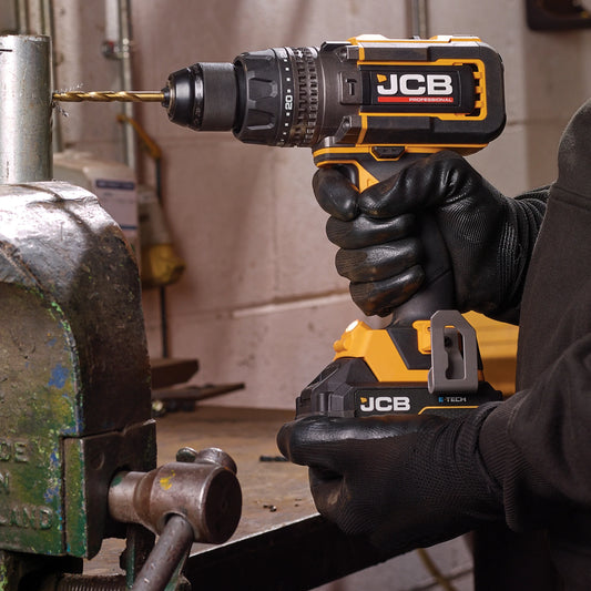 JCB Professional Набір: Плоска шліфмашина + Дриль-шурупокрут 160 Нм 18В 4,0 Аг + 2x 5,0 Аг Dual Charge Сумка