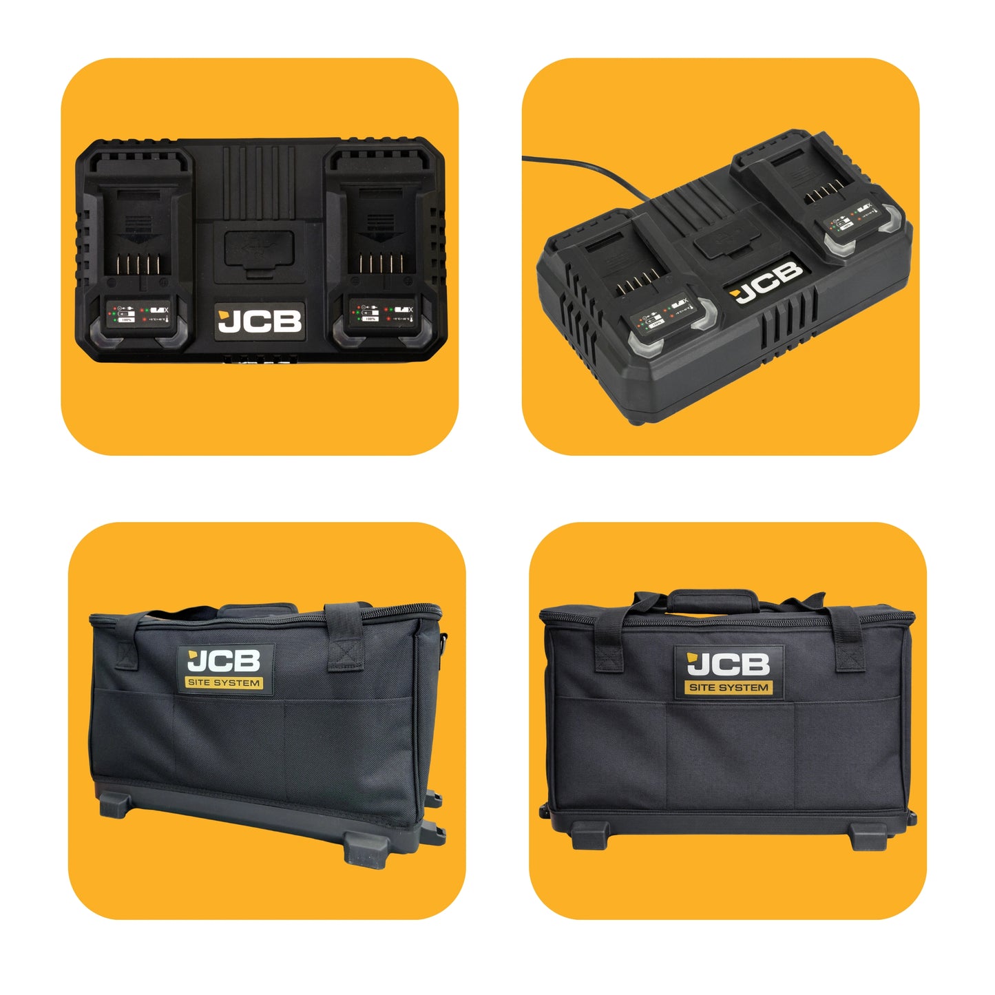 Zestaw elektronarzędzi akumulatorowych JCB 160Nm – zestaw narzędzi z wkrętarka, widok produktu