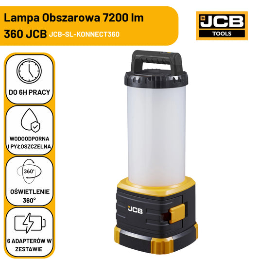 JCB KONNECT 360 – Oświetlenie Obszarowe 7200 Lm