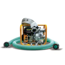 Komplet Motopompa 80mm 3" JCB Tools 7,5KM do wody brudnej (1000l/min) + Zestaw WĄŻ SSAWNY 3”SPIRAL GREEN ZAKUTY 5M + WĄŻ TŁOCZNY