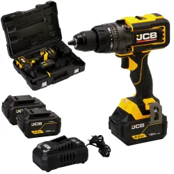 JCB Professional 18V Zestaw Wiertarko-wkrętarka udarowa 160 Nm - 2x akumulator 5.0Ah + Szybka ładowarka 4.5A