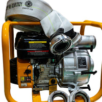 Kompletny Zestaw Motopompa Spalinowa 80mm 3" JCB Tools 7,5KM do wody czystej (1000l/min) +WĄŻ SSAWNY, WĄŻ TŁOCZNY CNBOP + NASADA