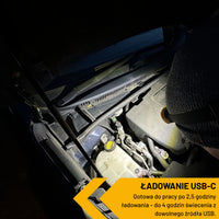 Latarka czołowa do warsztatu JCB 260 lm – czołówka dla mechanika