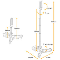 JCB Duo Fold KONNECT 6000 Lm – złożona lampa budowlana przenośna widok z boku