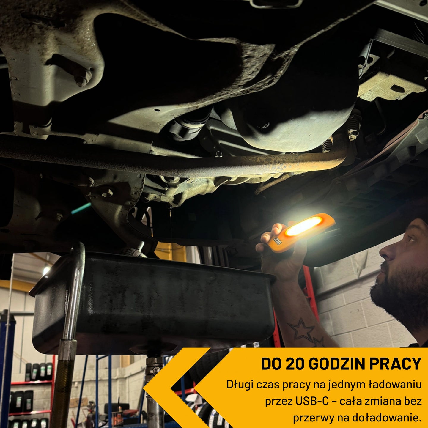 Oświetlenie robocze LED JCB – przenośne lampy LED