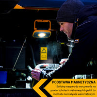 Latarka robocza akumulatorowa JCB 1500 lm – latarka warsztatowa LED