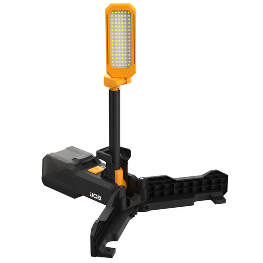 Lampa budowlana LED JCB 6000 lm – lampa budowlana akumulatorowa