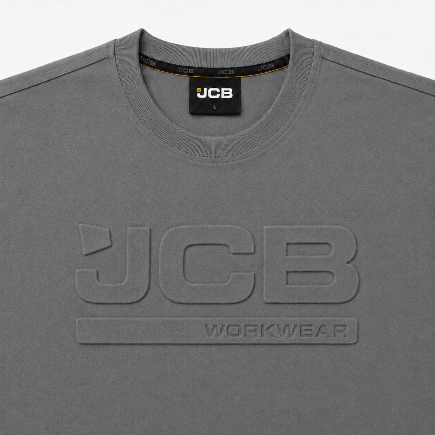JCB Workwear Koszulka Robocza T-shirt Bawełniana z Logo 3D – Szary – zdjęcie 11