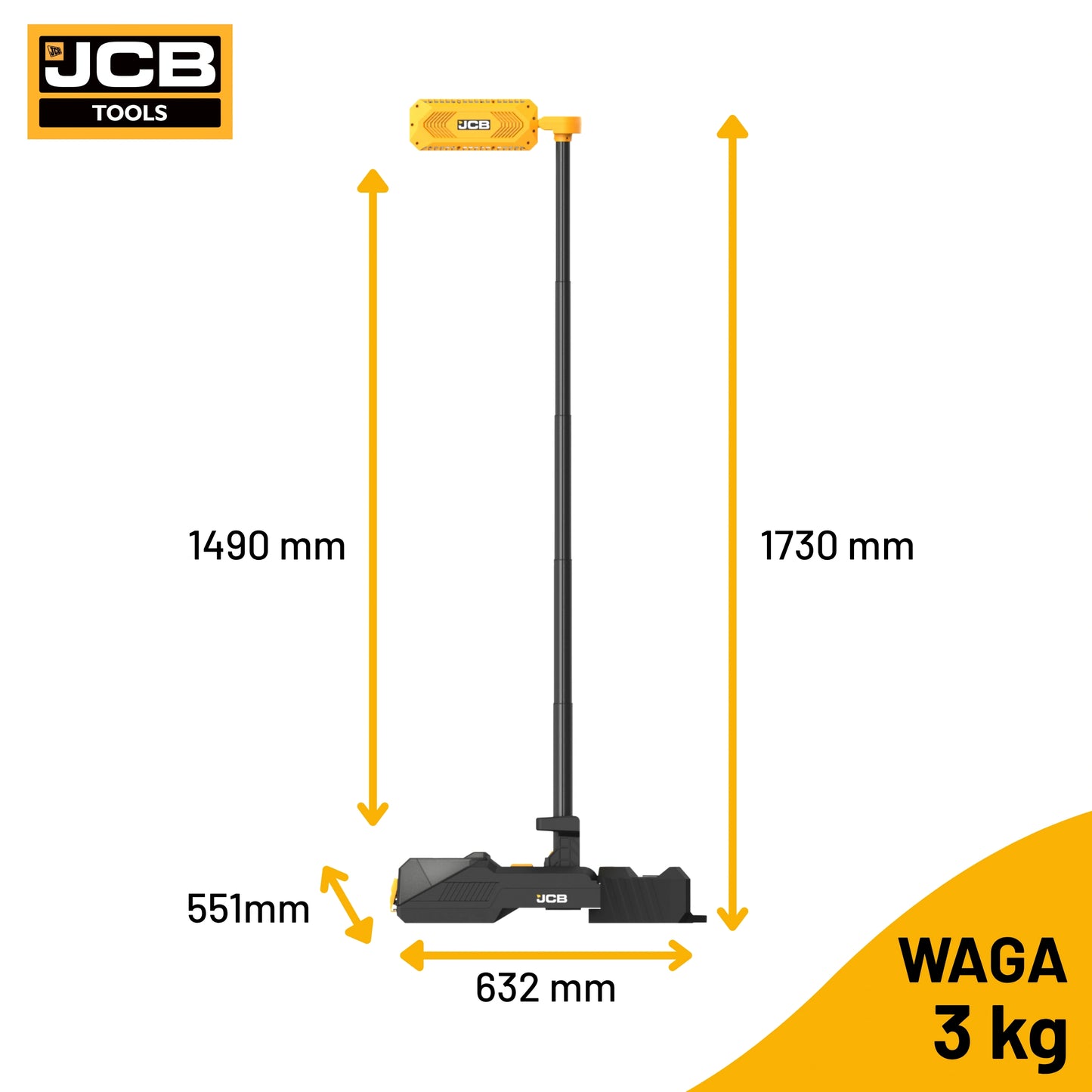 Lampy budowlane LED JCB 6000 lm – lampa ledowa budowlana