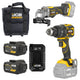 JCB Professional Zestaw Wiertarko-wkrętarka 75 Nm Szlifierka kątowa 125 mm 2x 5Ah Ładowarka Torba