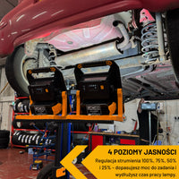 Lampa ledowa budowlana JCB 6500 lm – lampy budowlane akumulatorowe