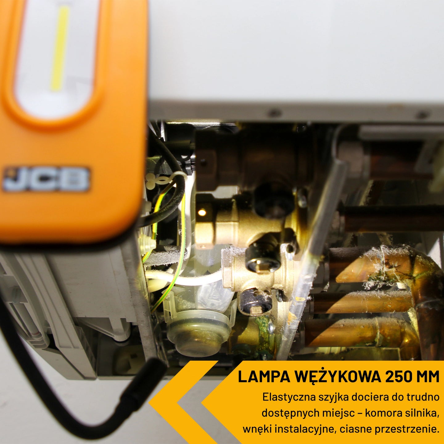 Lampa robocza LED akumulatorowa JCB – oświetlenie warsztatowe LED