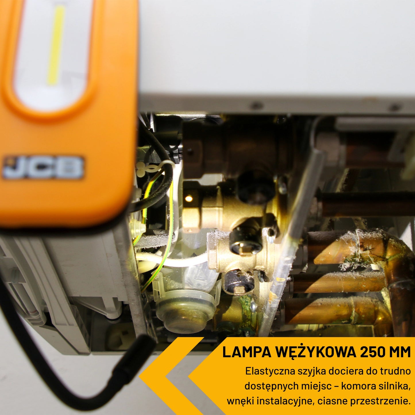Lampa robocza LED akumulatorowa JCB – oświetlenie warsztatowe LED
