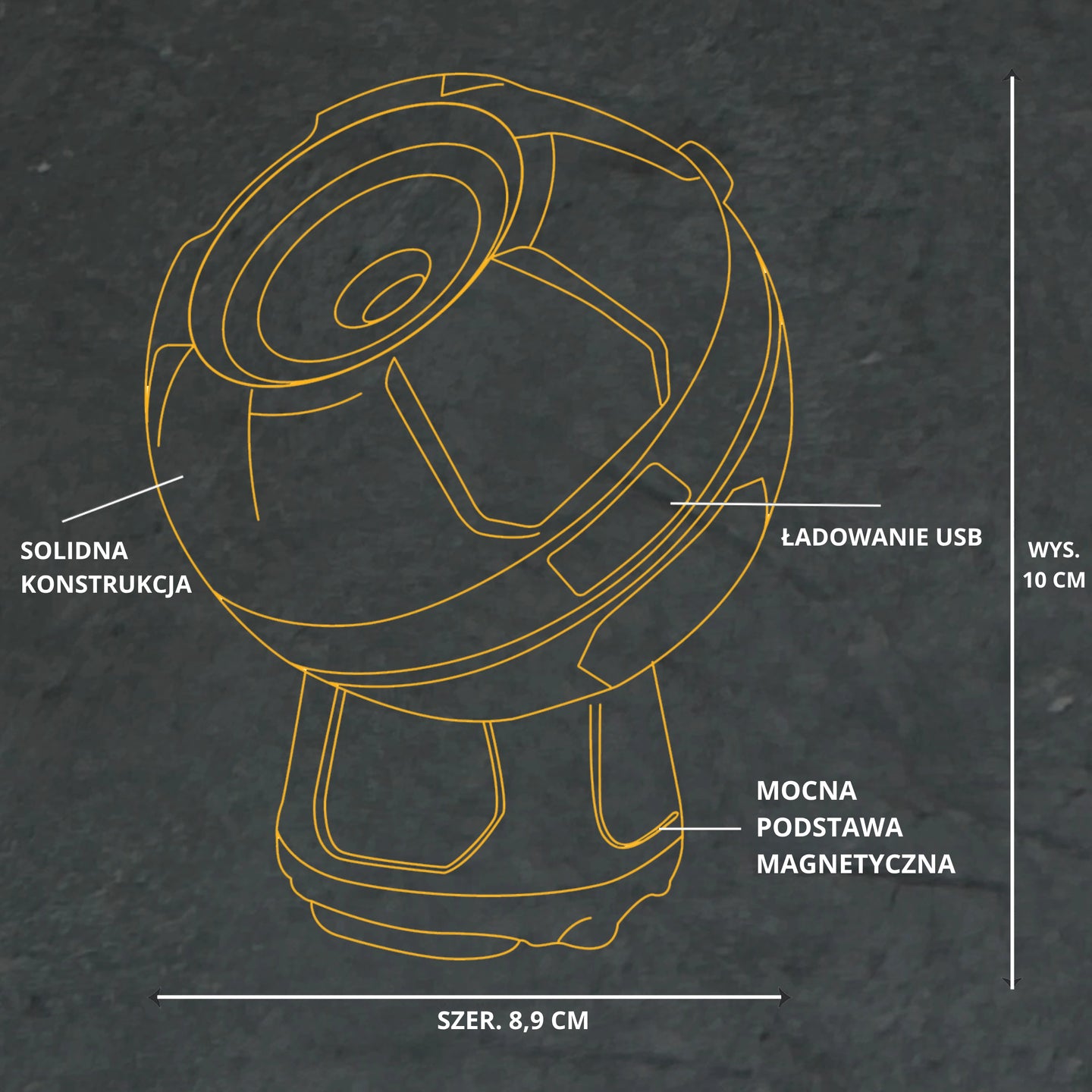JCB Globe 600 Lm IP44 – certyfikaty i normy bezpieczeństwa lampa warsztatowa LED