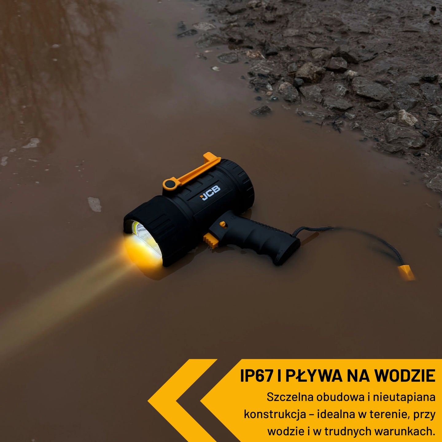 Latarka wodoszczelna JCB 1400 lm – latarka wodoodporna