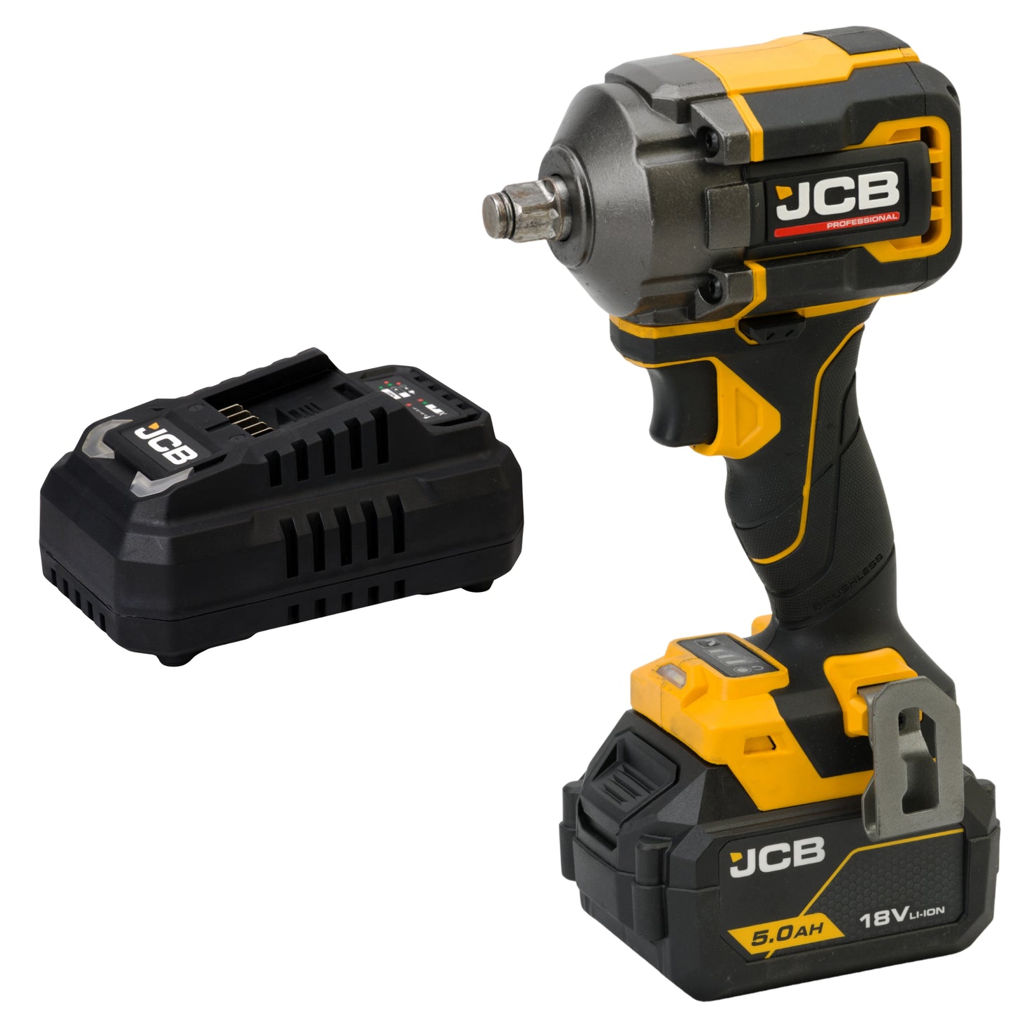 Професійний ударний гайковерт JCB 18V 1/2" 400 Нм (макс. 620 Нм)