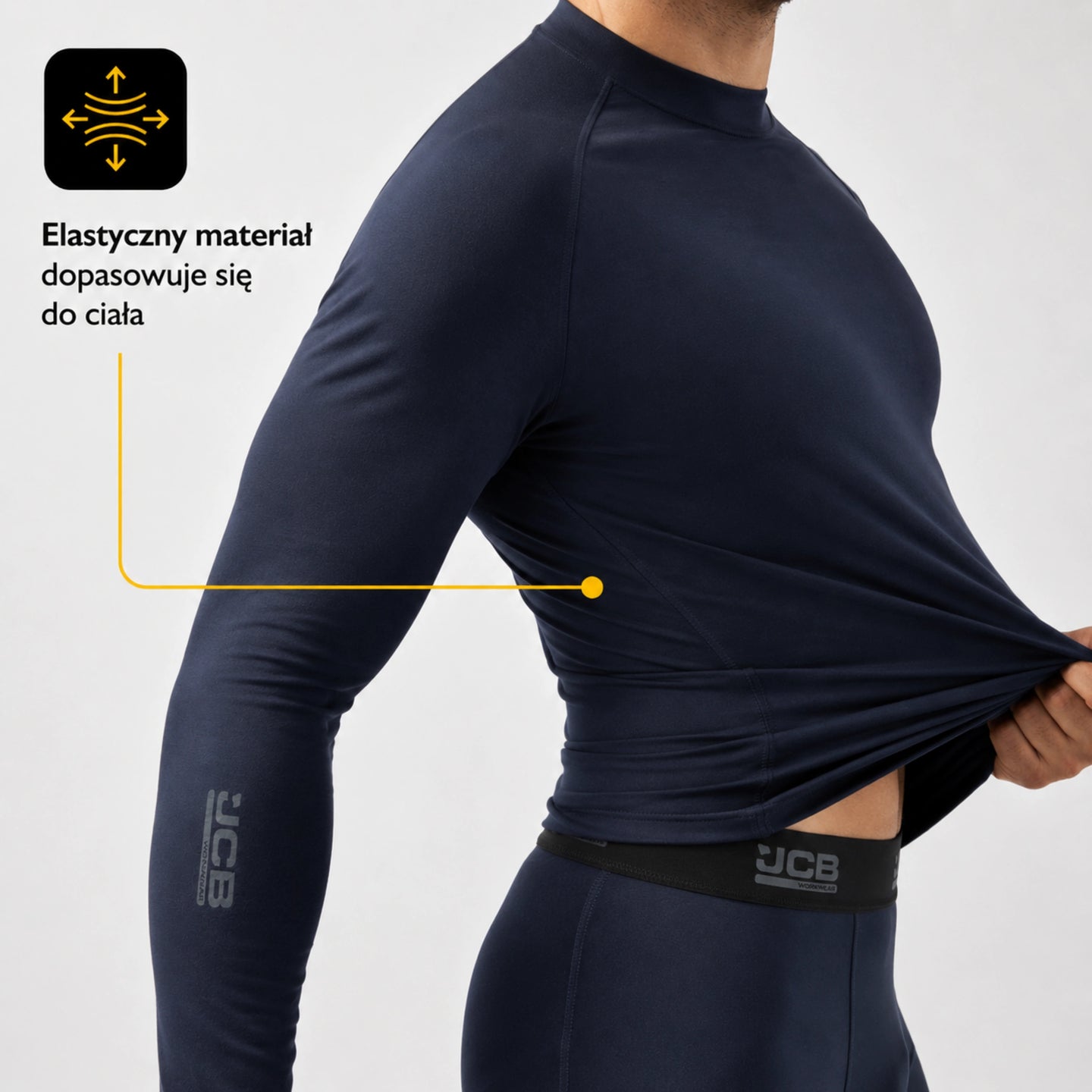 JCB Workwear Bielizna Termoaktywna Unisex Komplet – Granatowy – zdjęcie 11