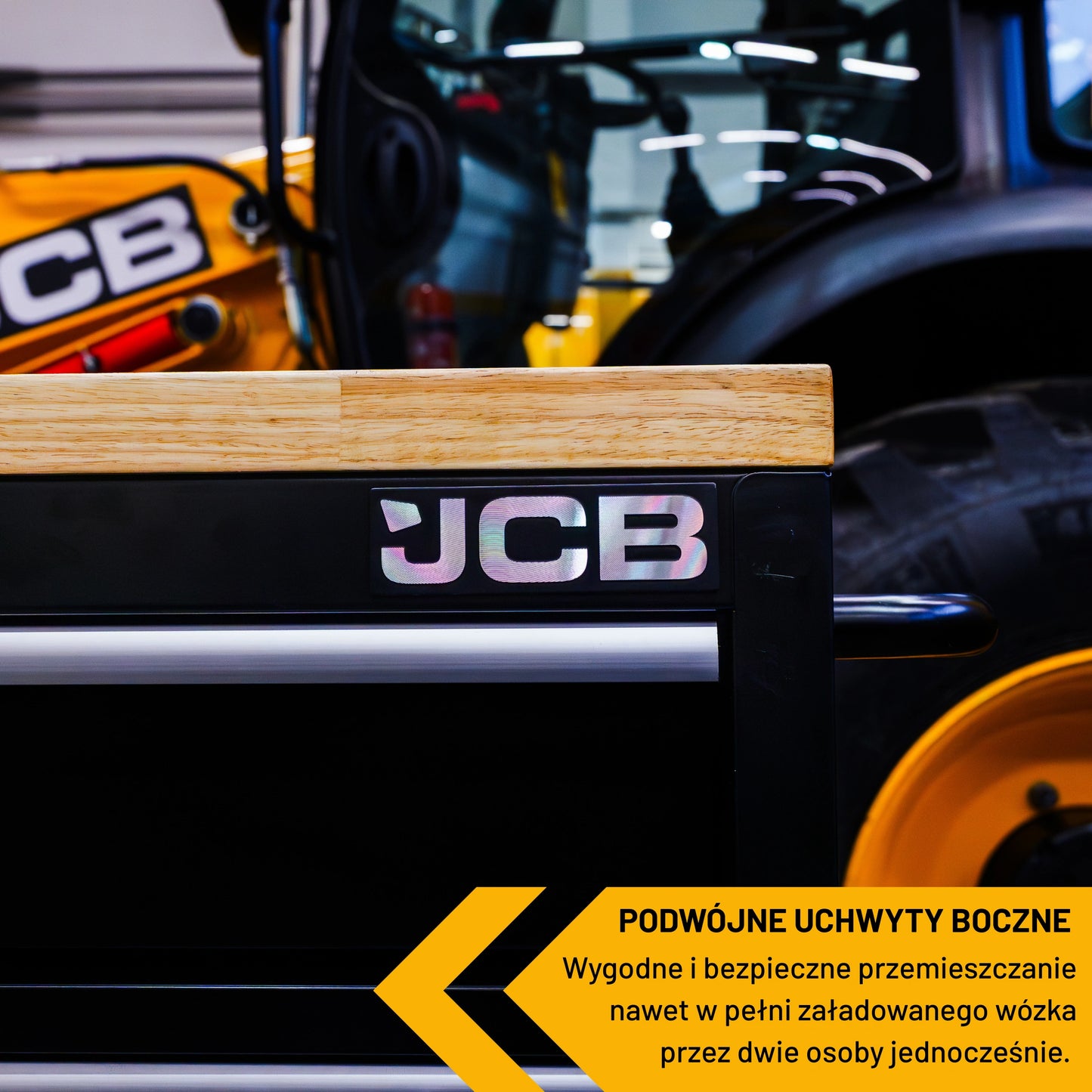 Wózek warsztatowy JCB 299 Elementów – szafka narzędziowa z wyposażeniem, widok produktu