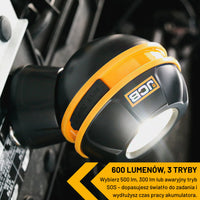 JCB Globe 600 Lm – ochrona IP44 i odporność na uderzenia lampa budowlana LED