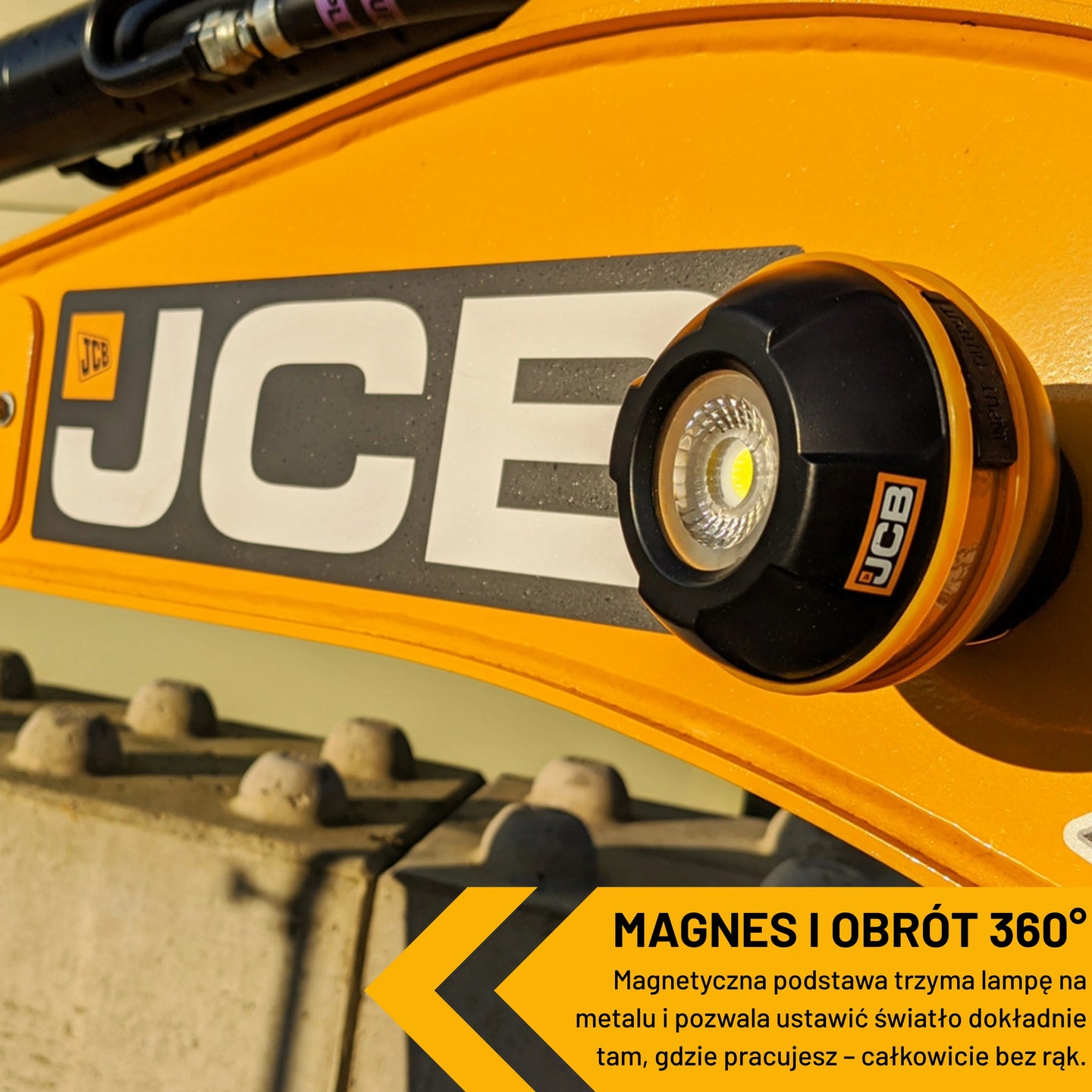 JCB Globe 600 Lm – obracany panel LED 360 stopni kierunkowe oświetlenie robocze