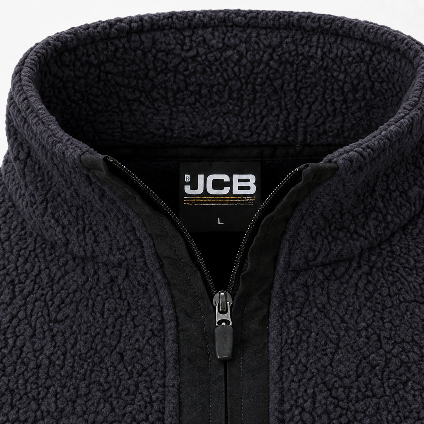 JCB Workwear Polar Roboczy Borg z Zamkiem 1/4 – Czarny – zdjęcie 4