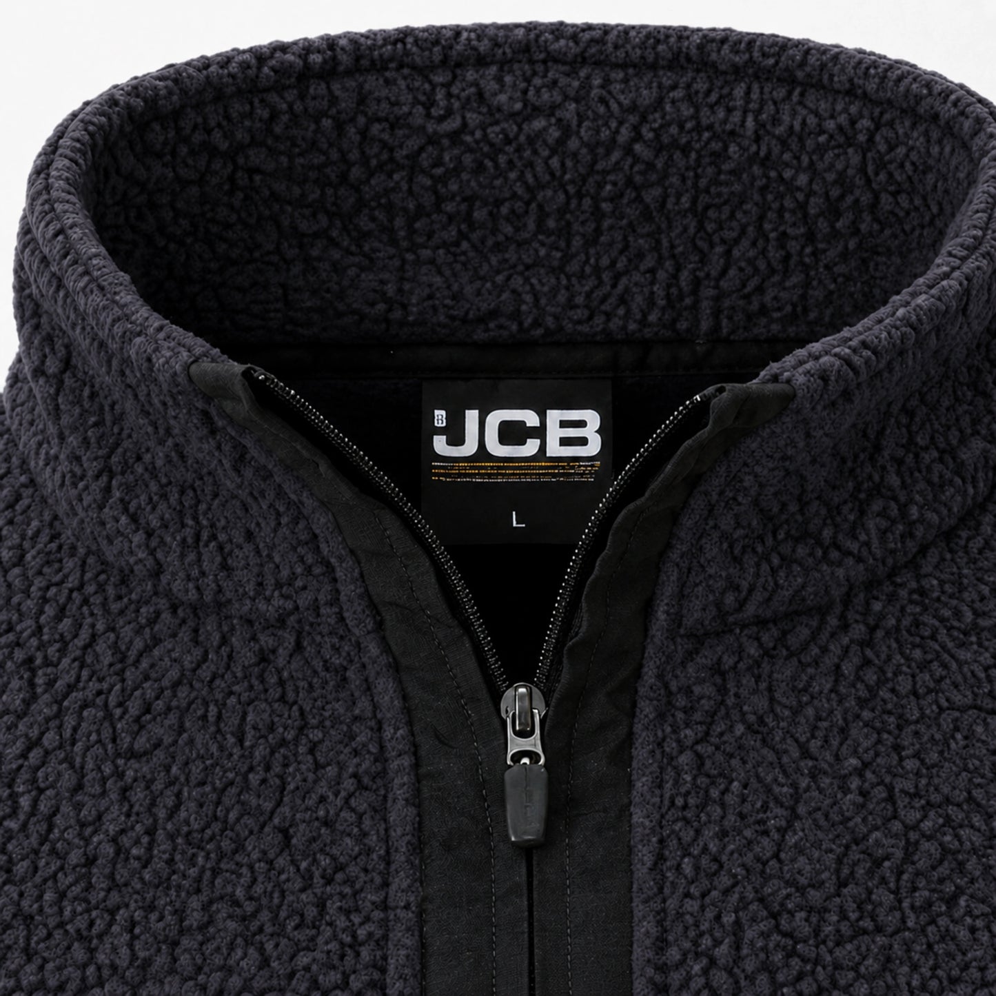 JCB Workwear Polar Roboczy Borg z Zamkiem 1/4 – Czarny – zdjęcie 4