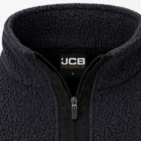 JCB Workwear Polar Roboczy Borg z Zamkiem 1/4 – Czarny – zdjęcie 4