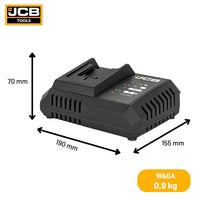 JCB Professional  Super Szybka Ładowarka 9A Do Akumulatorów Li-Ion 18V