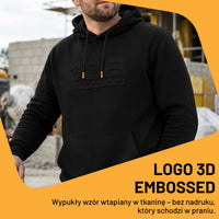 JCB Workwear Bluza Robocza z Kapturem z Logo 3D – Czarny – zdjęcie 5