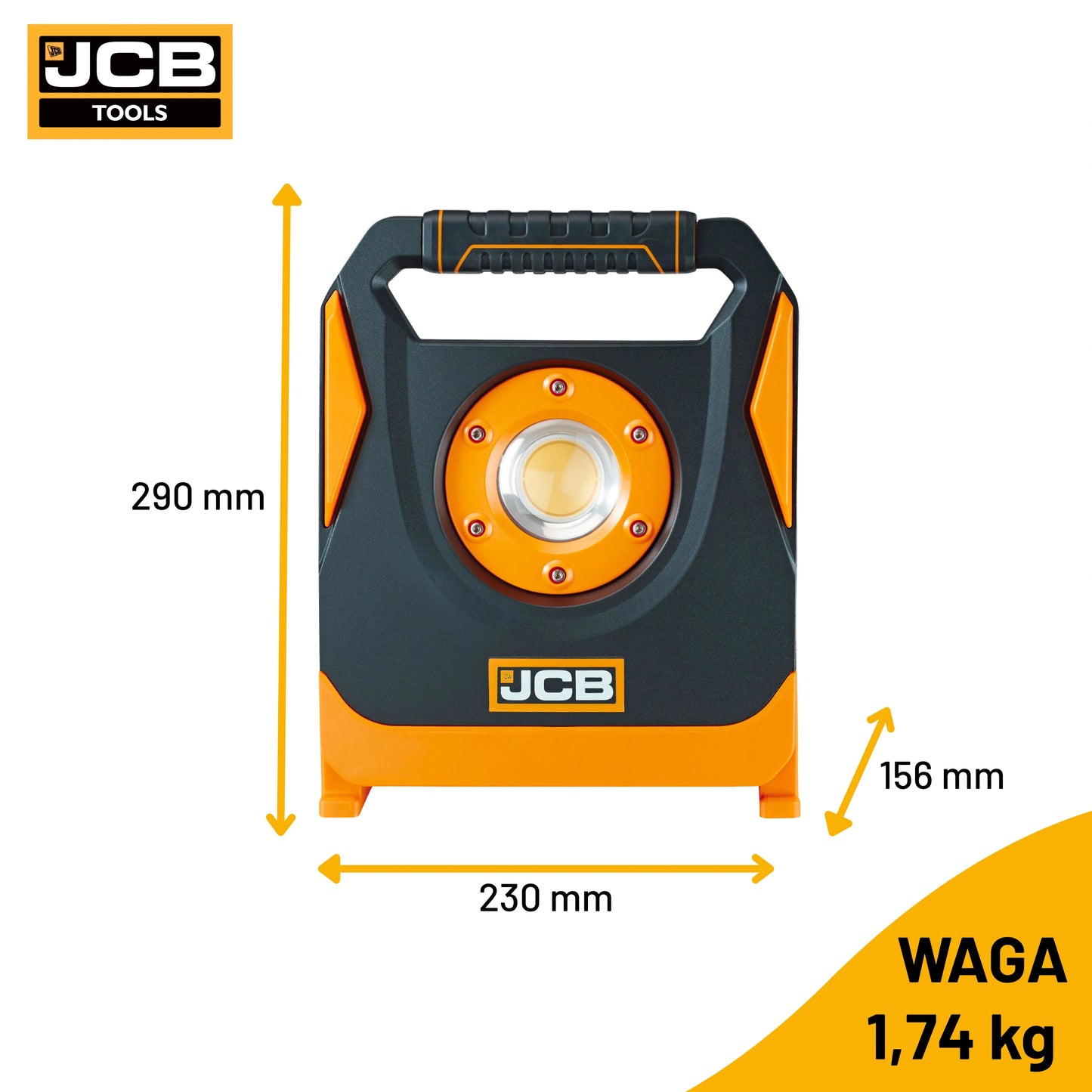 Lampy budowlane LED JCB 4500 lm – lampa ledowa budowlana