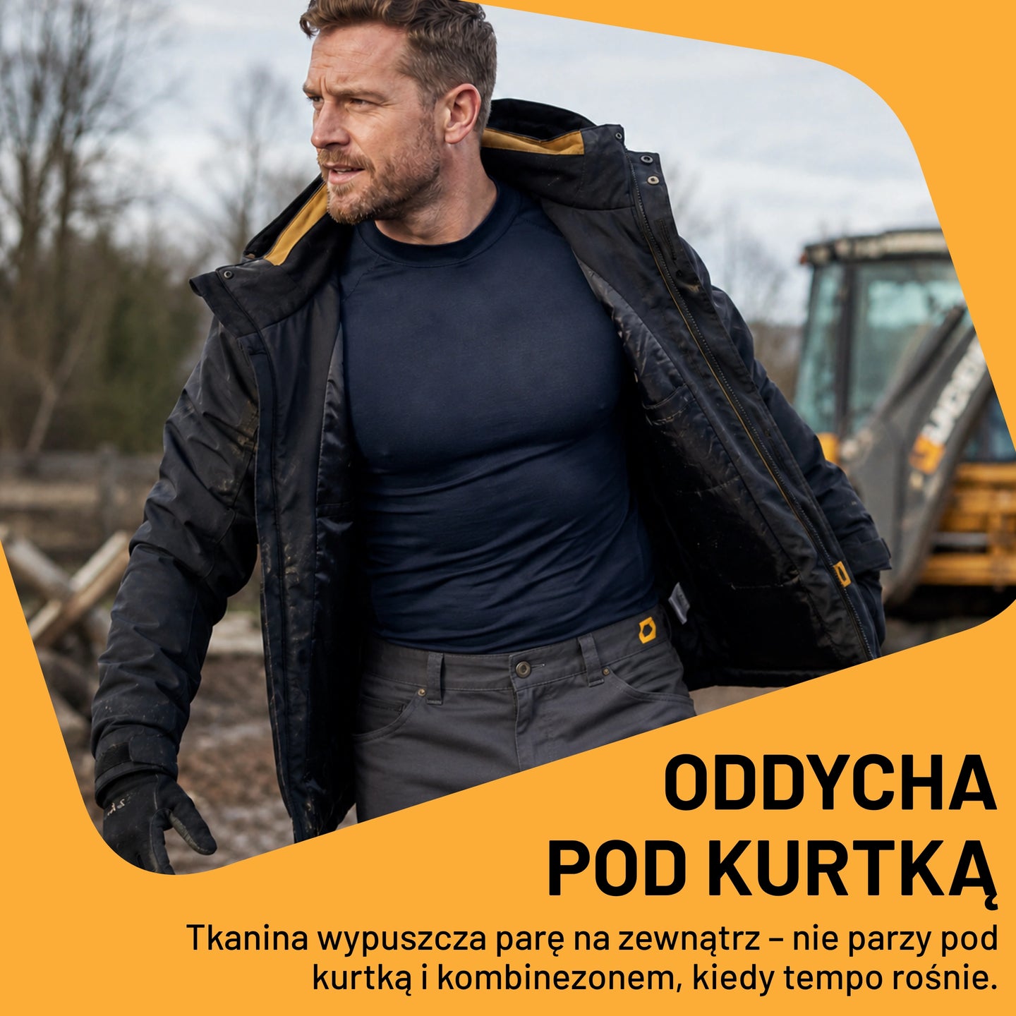 JCB Workwear Bielizna Termoaktywna Unisex Komplet – Granatowy – zdjęcie 5