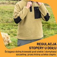 JCB Workwear Polar Roboczy Borg z Zamkiem 1/4 – Oliwkowy – zdjęcie 7