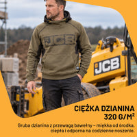 JCB Trade Bluza z Kapturem Horton Hoodie Oliwkowa