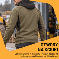 JCB Trade Bluza z Kapturem Horton Hoodie Oliwkowa