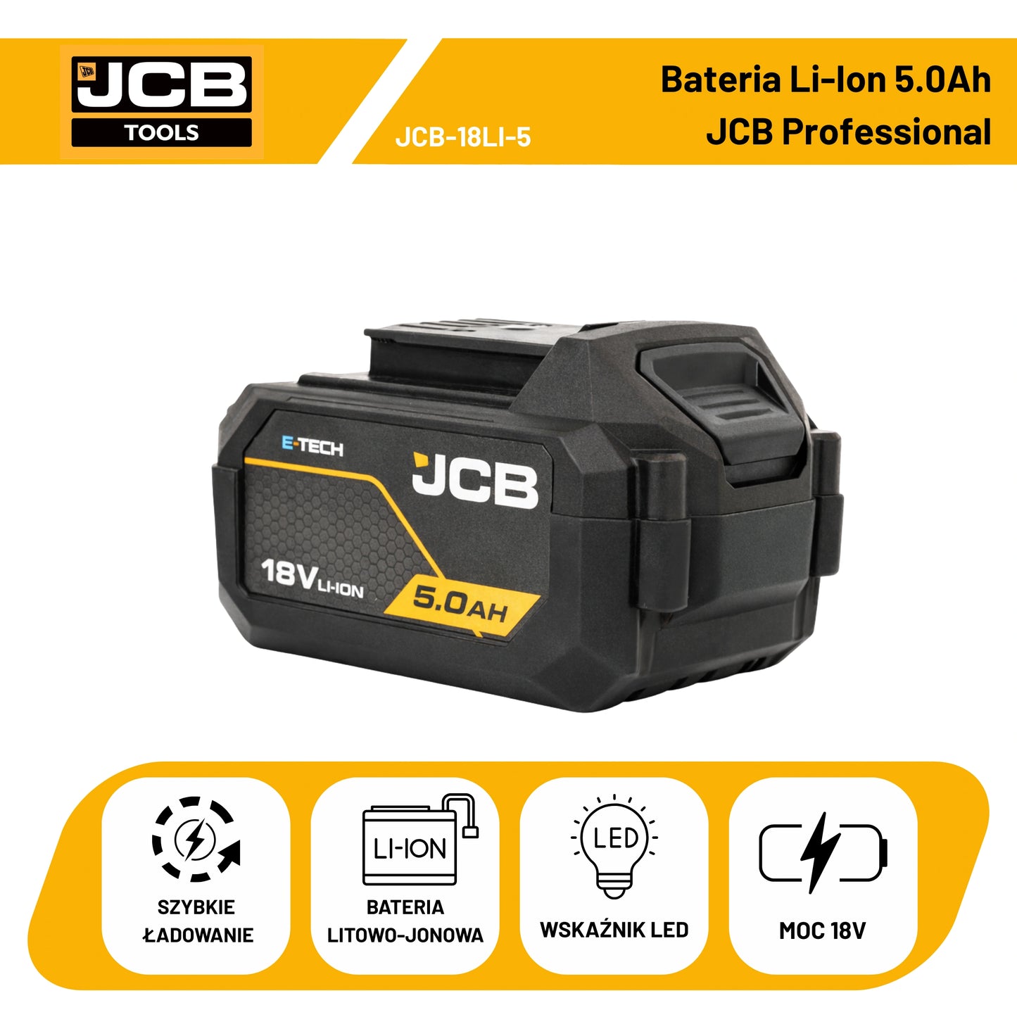 JCB Professional 18V Akumulator Li-ion 5.0Ah