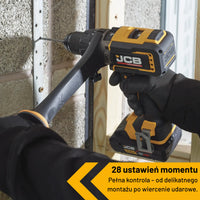 Професійний комплект ударного дриля JCB 18V 160 Нм - 2 акумулятори 5,0 Аг + швидкий зарядний пристрій 4,5 А