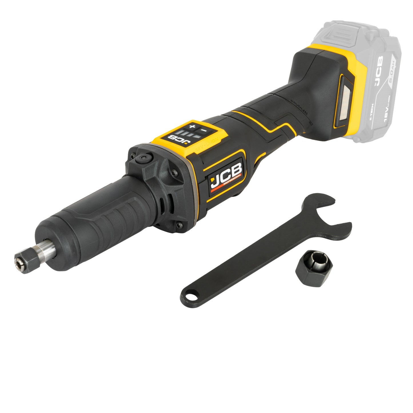 JCB Professional 18V Szlifierka Trzpieniowa z Przełącznikiem Łopatkowym