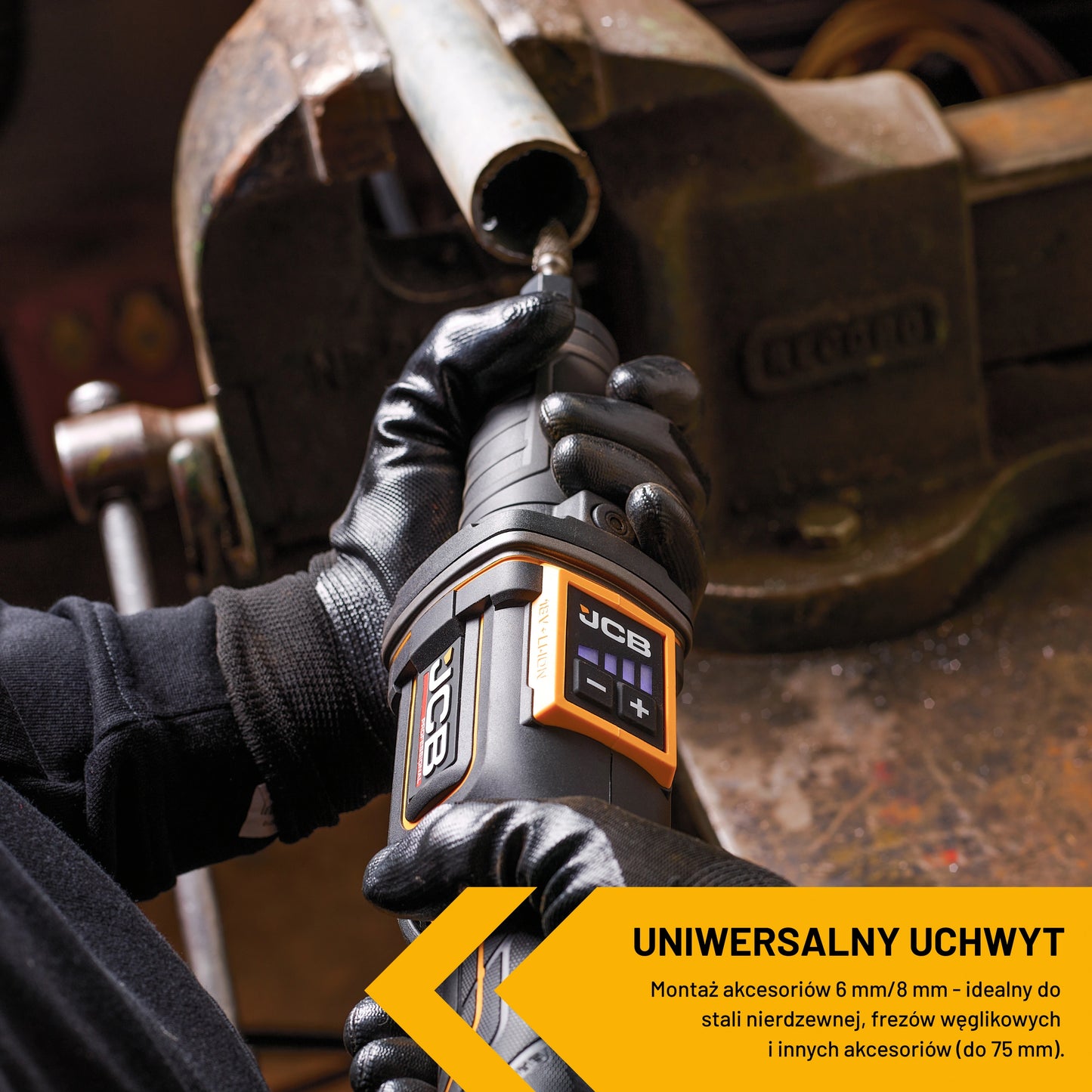 JCB Professional 18V Szlifierka Trzpieniowa z Przełącznikiem Łopatkowym