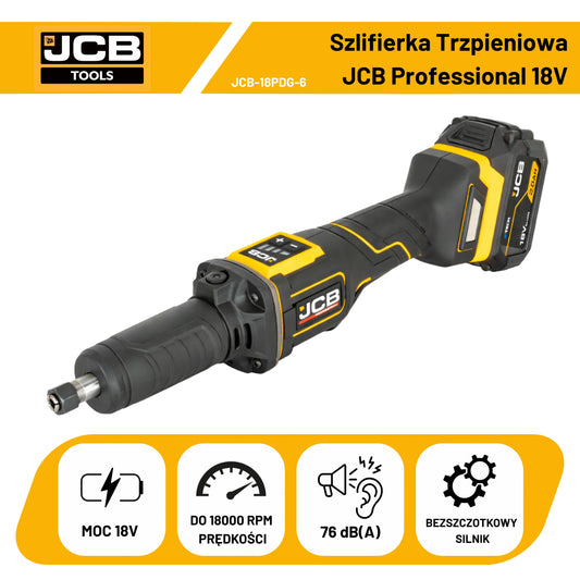 JCB Professional 18V Szlifierka Trzpieniowa z Przełącznikiem Łopatkowym