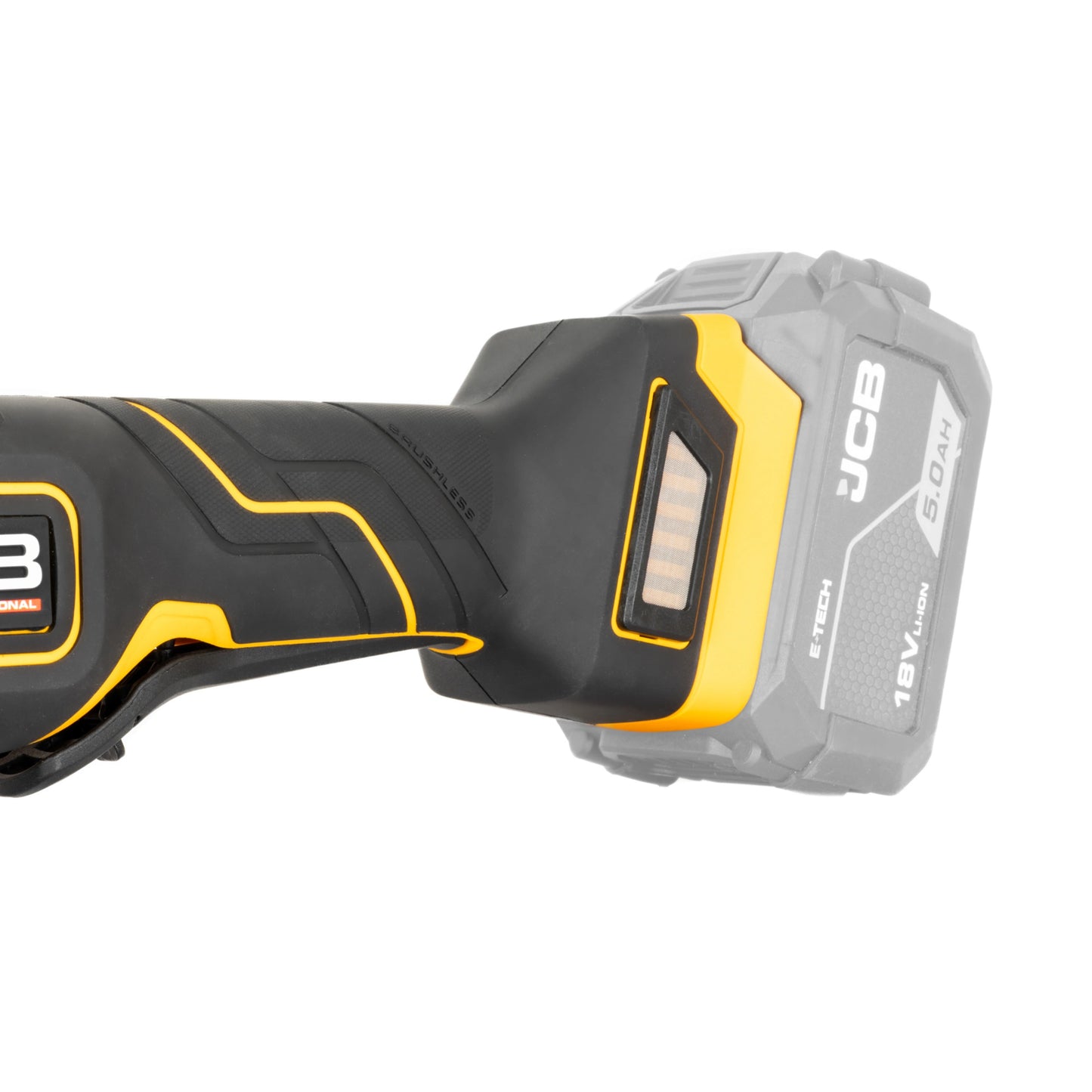 JCB Professional 18V Szlifierka Kątowa z Włącznikiem Łopatkowym i Płaską Głowicą (125 mm / 5")