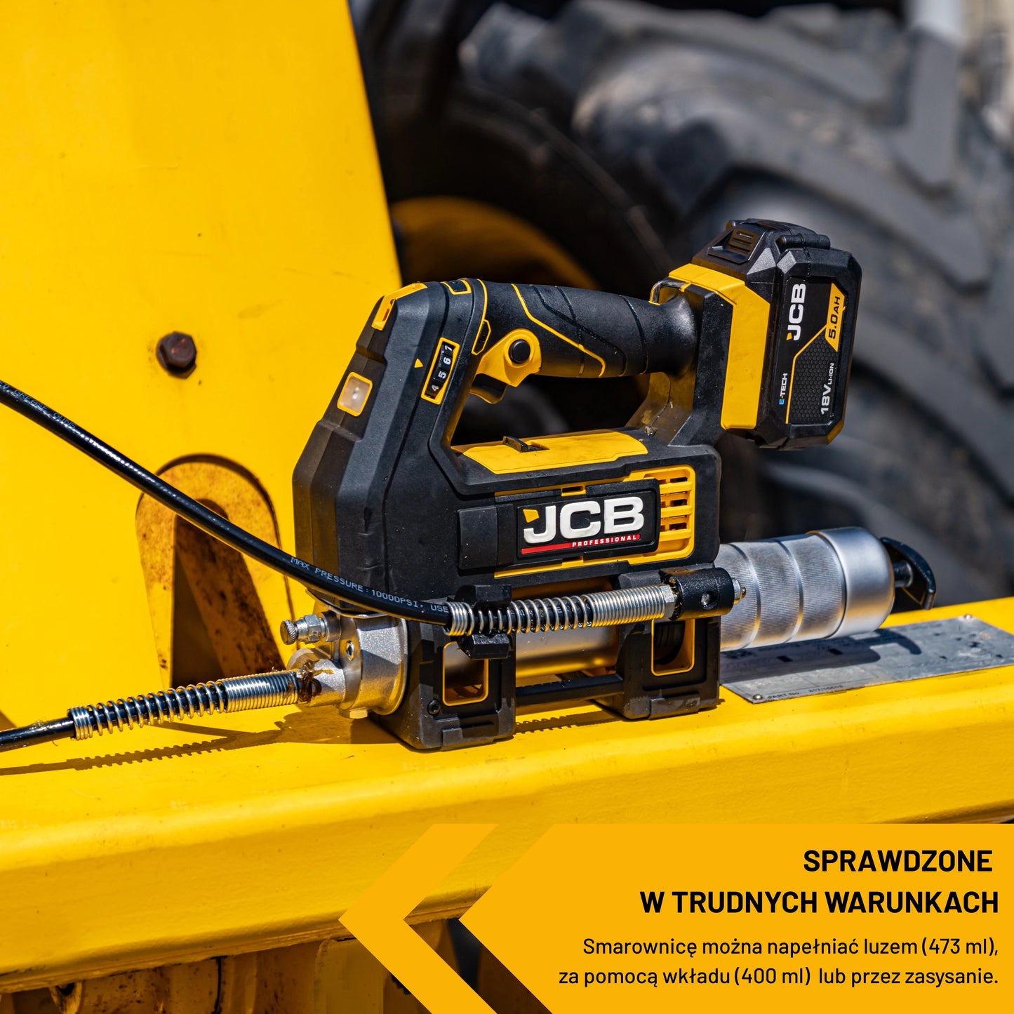 JCB Professional 18V Smarownica Maksymalne Ciśnienie: 690 bar