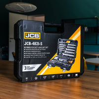 Zestaw Kluczy Nasadowych JCB 108el 1/2" 1/4" CRV Grzechotki Walizka 41082-5