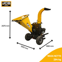 Подрібнювач гілок з 4-тактним двигуном JCB 457 см³, 15 к.с. - 120 мм/4,7 дюйма 