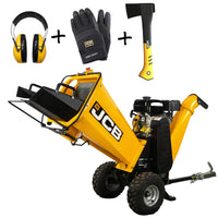 Подрібнювач гілок з 4-тактним двигуном JCB, 224 см3, 7,5 к.с. - 100 мм/4 дюйми 