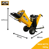 Подрібнювач гілок з 4-тактним двигуном JCB, 224 см3, 7,5 к.с. - 100 мм/4 дюйми 