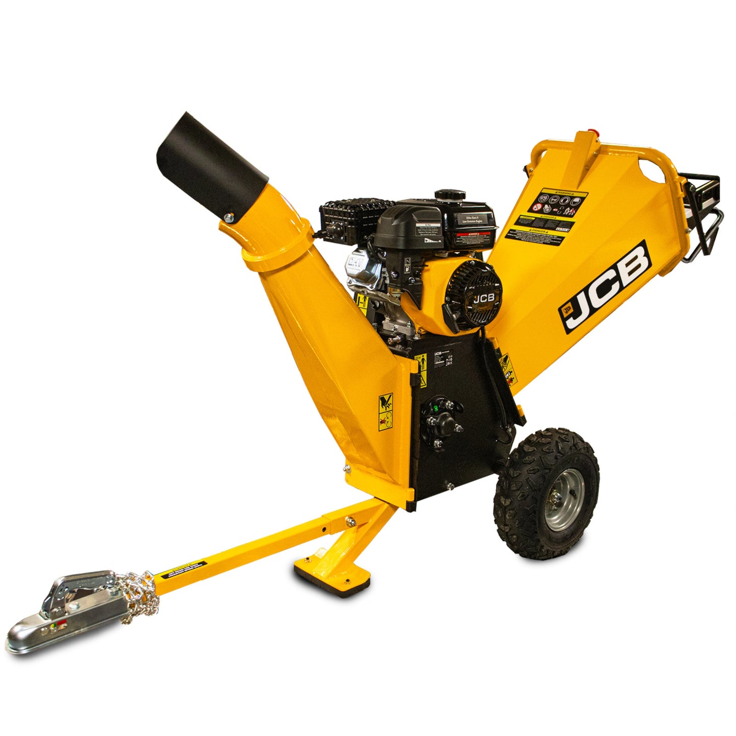 Подрібнювач гілок з 4-тактним двигуном JCB, 224 см3, 7,5 к.с. - 100 мм/4 дюйми 
